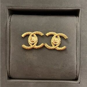 Fashion Gold Logo Earrings